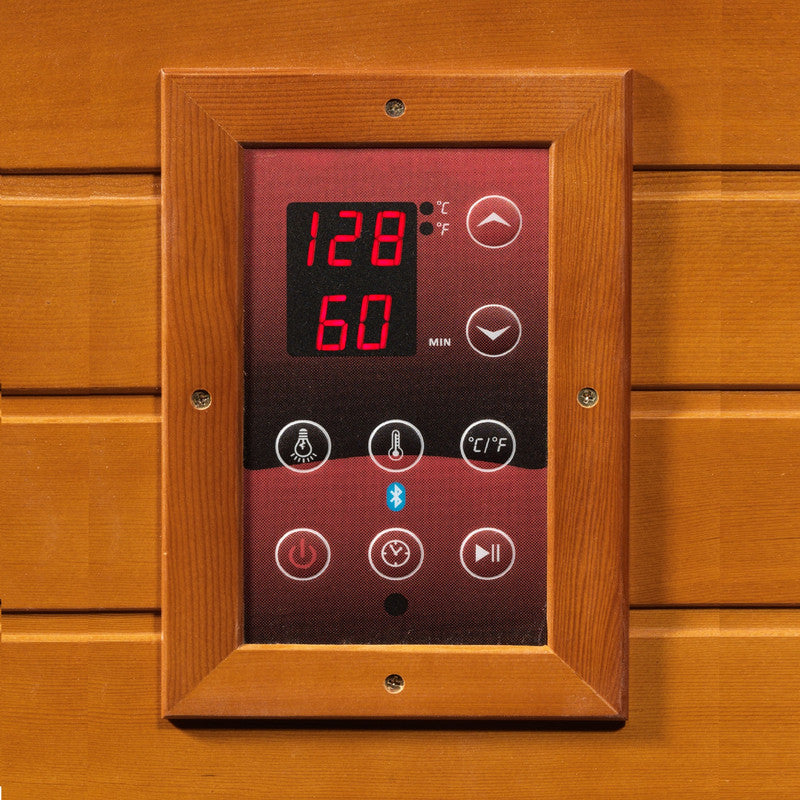 Dynamic Saunas Lugano 3-Person Full Spectrum  Near Zero EMF (Under 2MG) FAR Infrared Sauna (Canadian Hemlock)