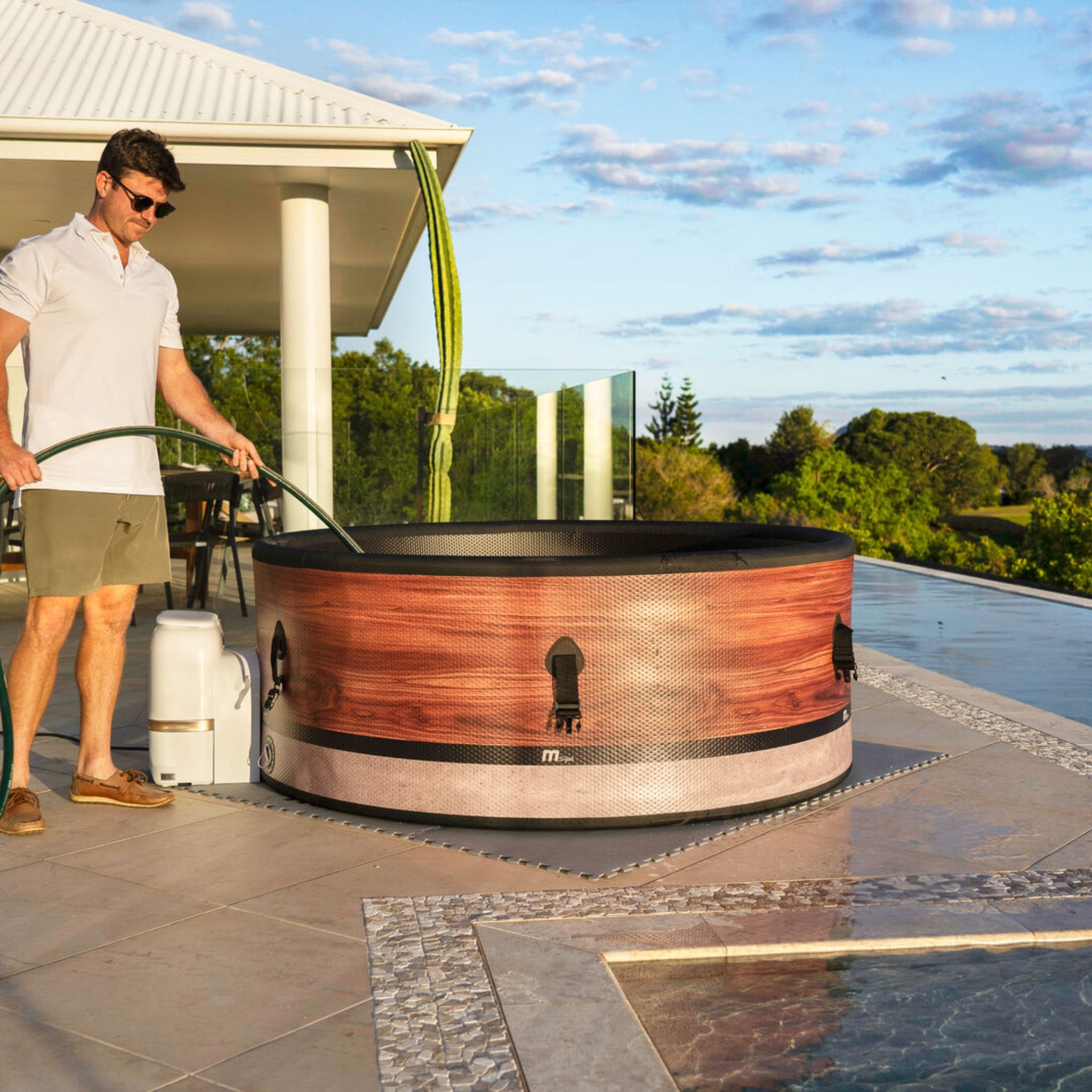  Luxurious and spacious portable hot tub spa for outdoor relaxation 