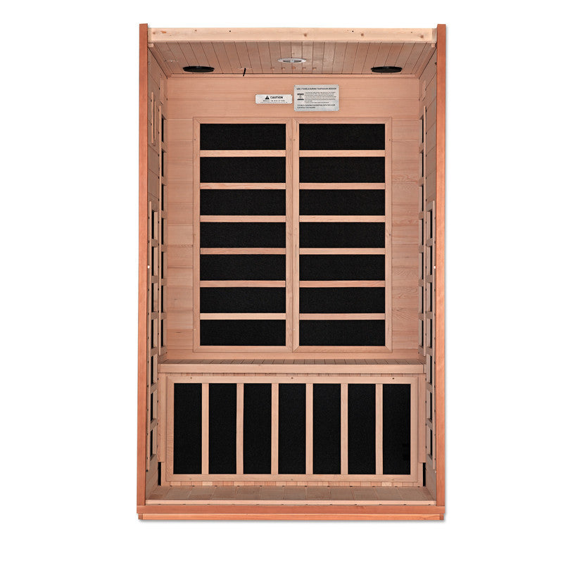 Dynamic Saunas Cordoba 2-person Low EMF (Under 8MG) FAR Infrared Sauna (Canadian Hemlock)