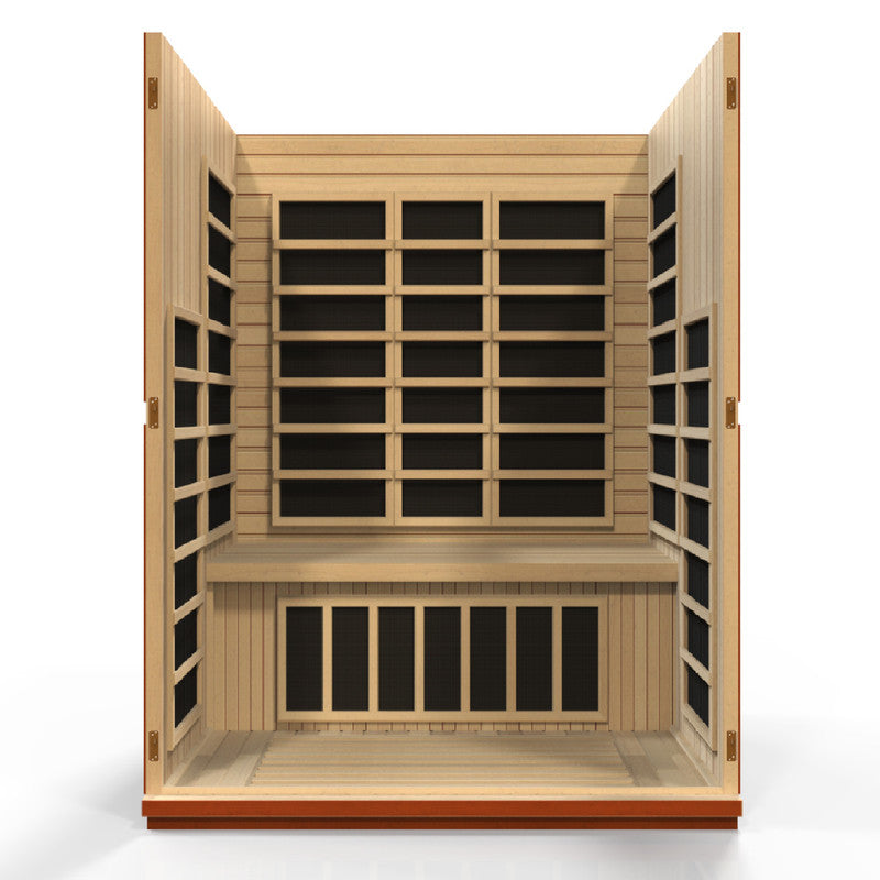 Dynamic Saunas Bellagio 3-person Low EMF (Under 8MG) FAR Infrared Sauna (Canadian Hemlock)