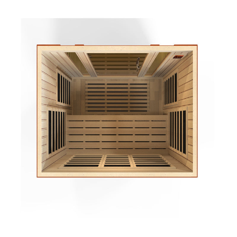 Dynamic Saunas Bellagio 3-person Low EMF (Under 8MG) FAR Infrared Sauna (Canadian Hemlock)