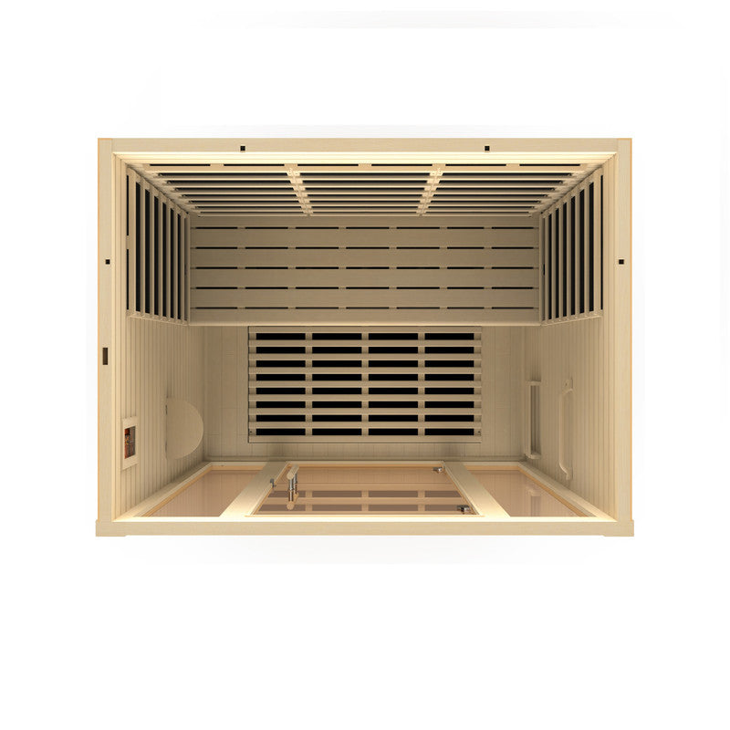 Dynamic Saunas Vila 3-person Ultra Low EMF (Under 3MG) FAR Infrared Sauna (Canadian Hemlock)