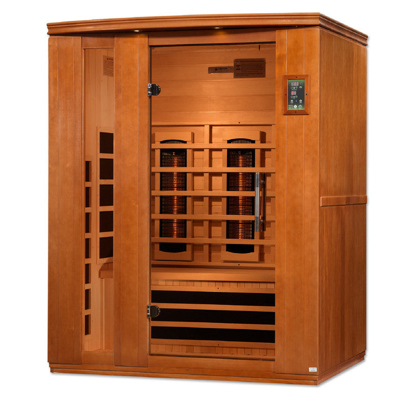 Dynamic Saunas Lugano 3-Person Full Spectrum  Near Zero EMF (Under 2MG) FAR Infrared Sauna (Canadian Hemlock)