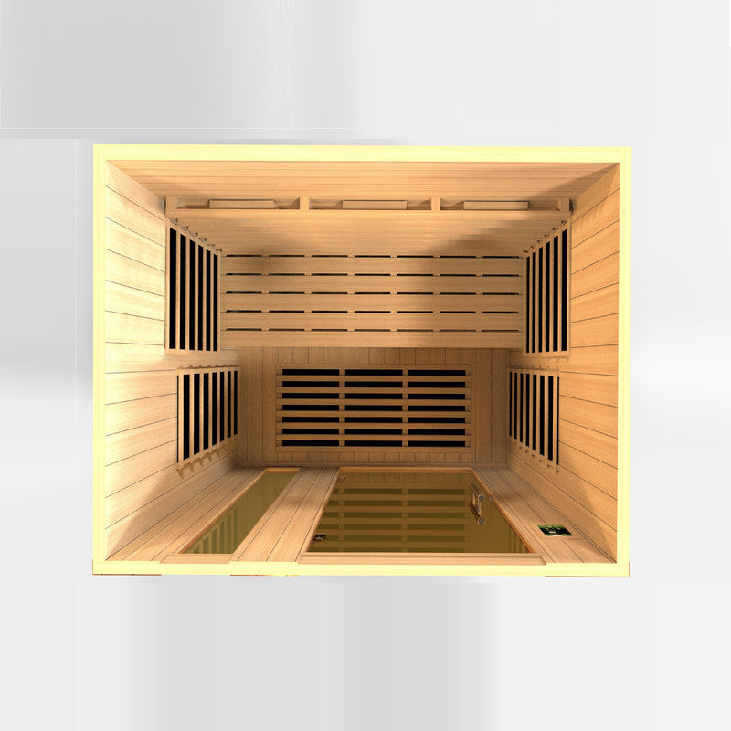 Dynamic Saunas Lugano 3-Person Full Spectrum  Near Zero EMF (Under 2MG) FAR Infrared Sauna (Canadian Hemlock)