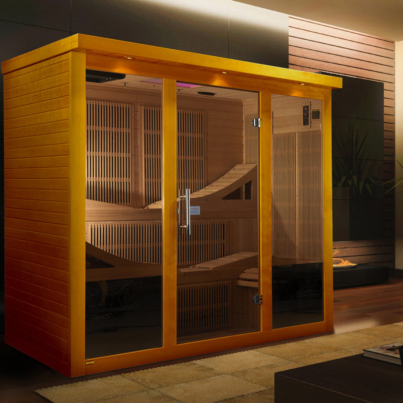 Dynamic Saunas Monaco 6-person Ultra Low EMF (Under 3MG) FAR Infrared Sauna (Canadian Hemlock)