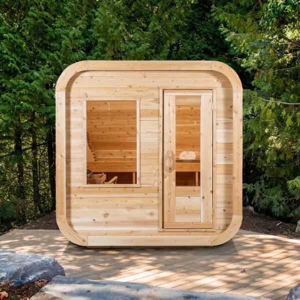 Luxurious Cedar Wood Cube Sauna for 2-4 People