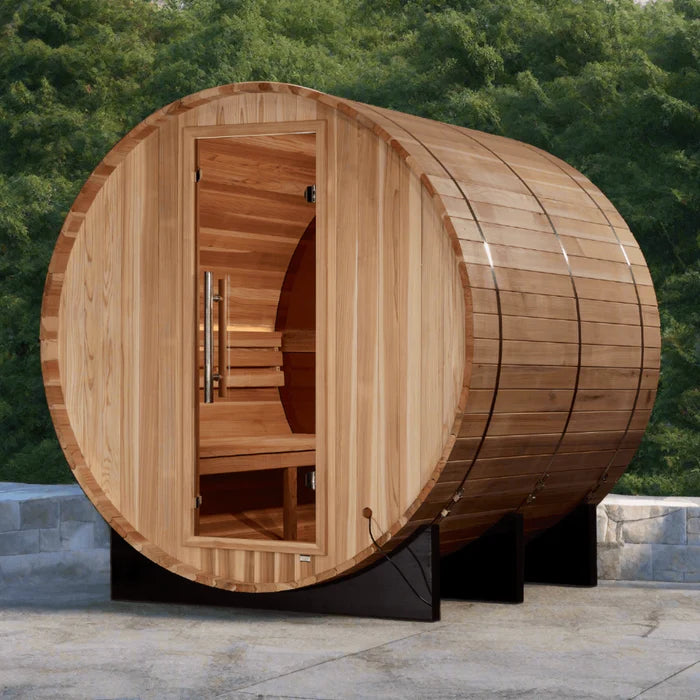 Golden Designs Zurich 4 Person Outdoor Barrel Traditional Sauna GDI-B024-01