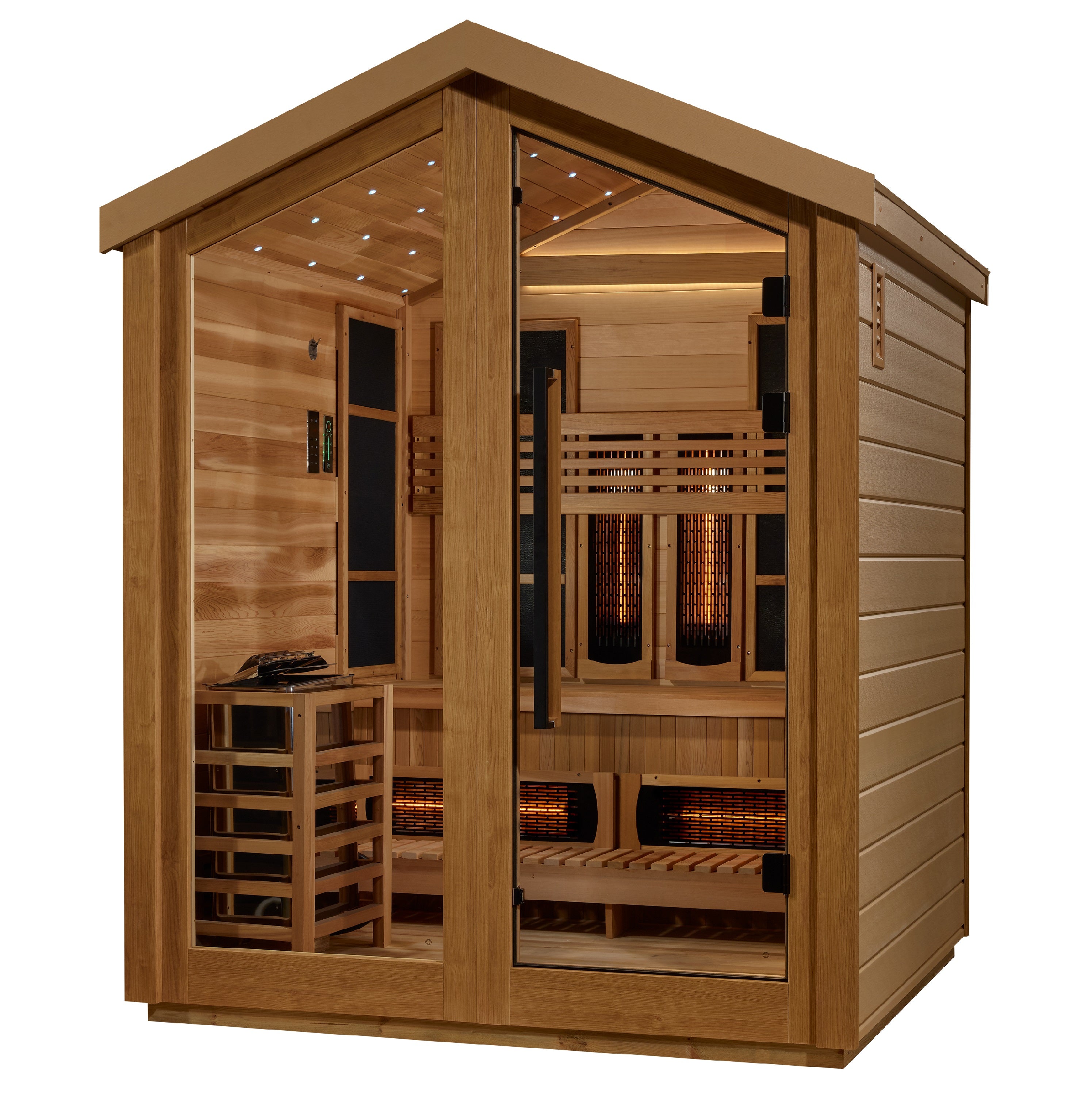 Outdoor Sauna with Full Spectrum Infrared and Traditional Heating for 3 People