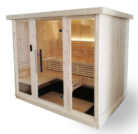 Spacious 4-6 person X7 indoor home sauna from SaunaLife XPERIENCE series