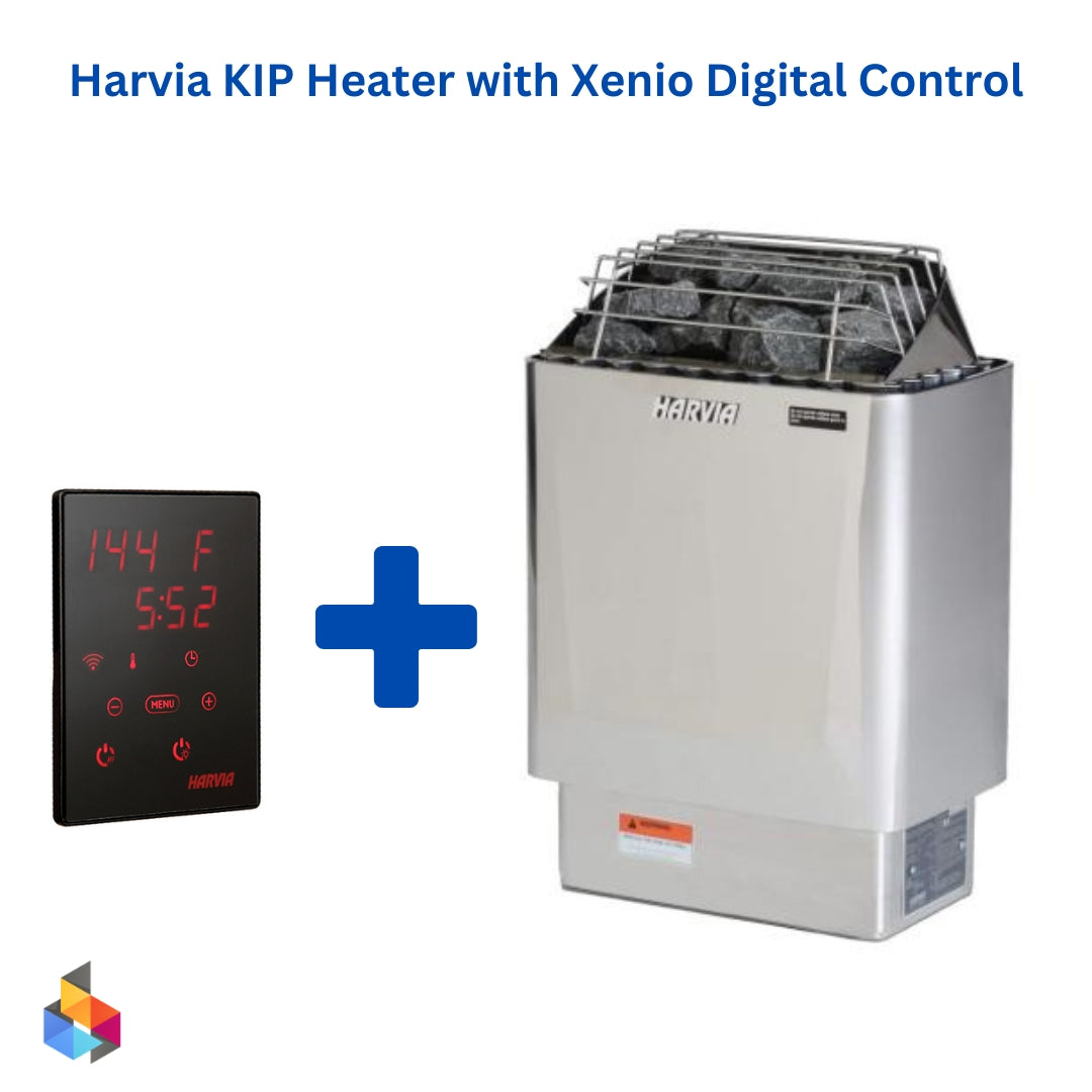 Harvia KIP Electric Heater with Xenio Digital Control providing efficient heat