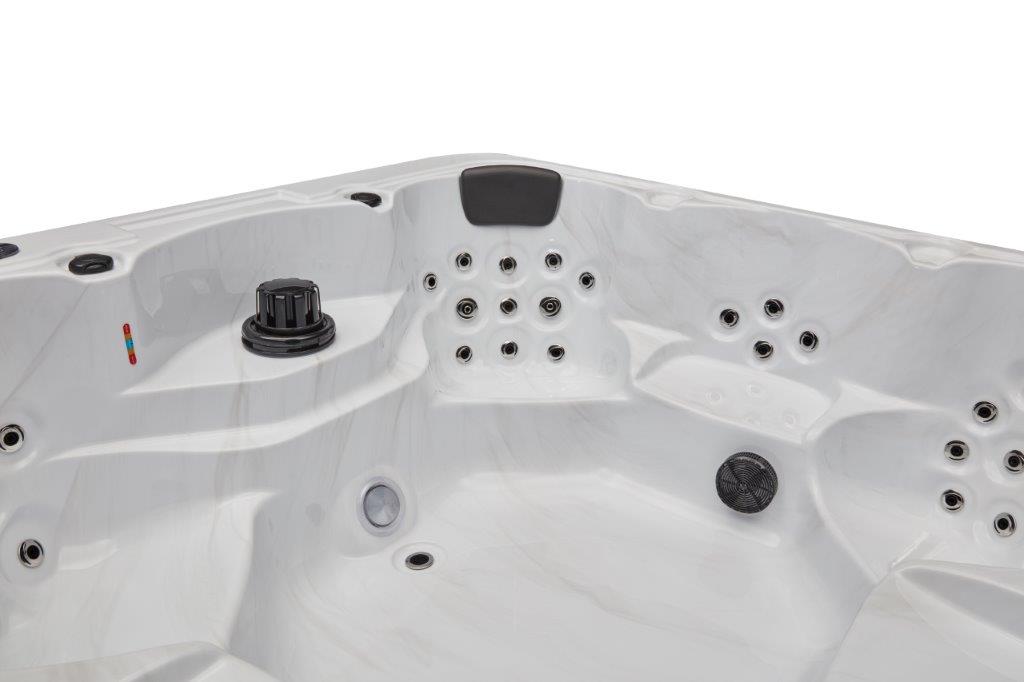 Denali 7-Person 64 Jet Hot Tub with Pearl Gray Interior and bluetooth