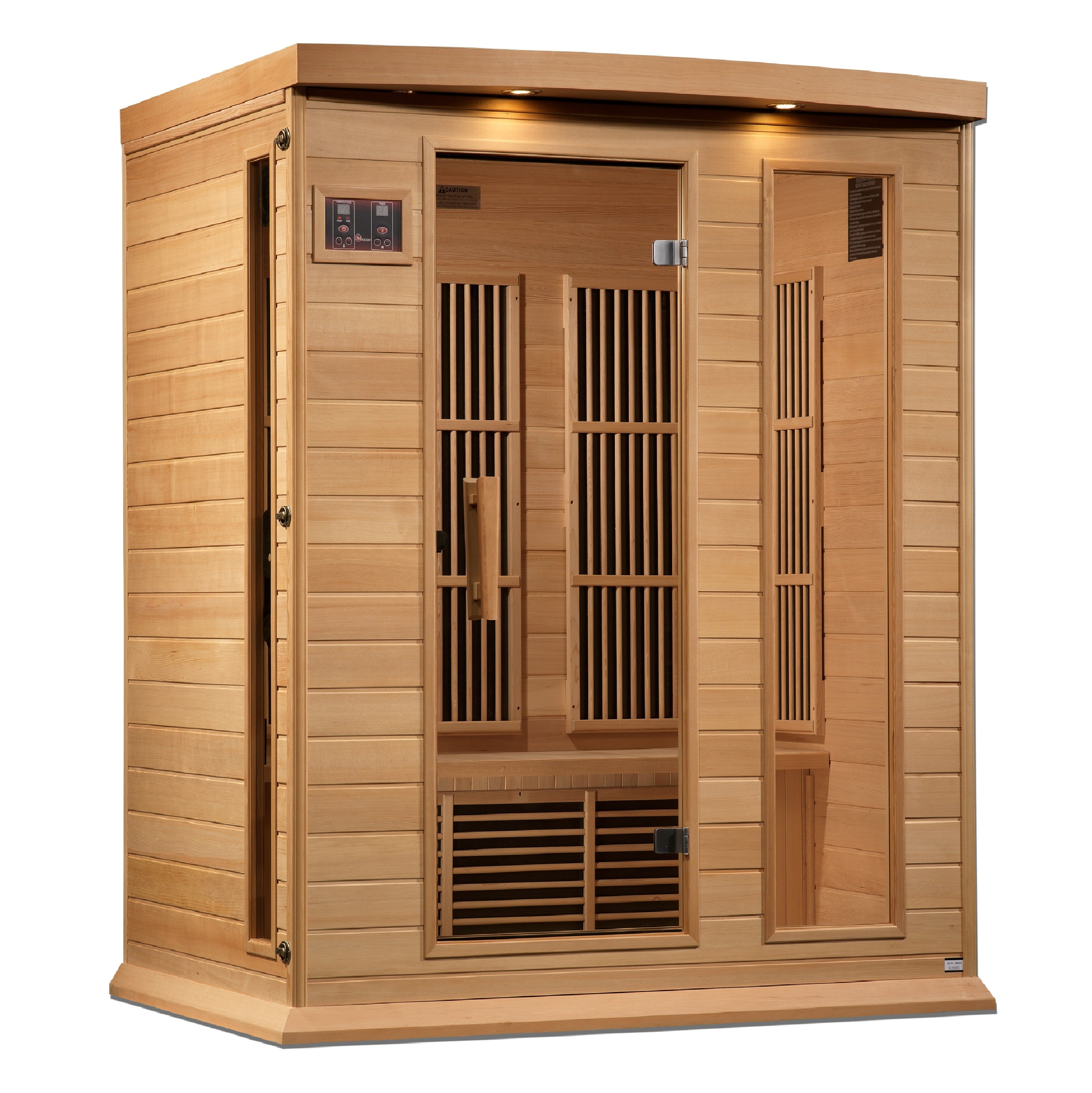 Maxxus 3-Person Near Zero EMF FAR Infrared Sauna in Canadian Hemlock