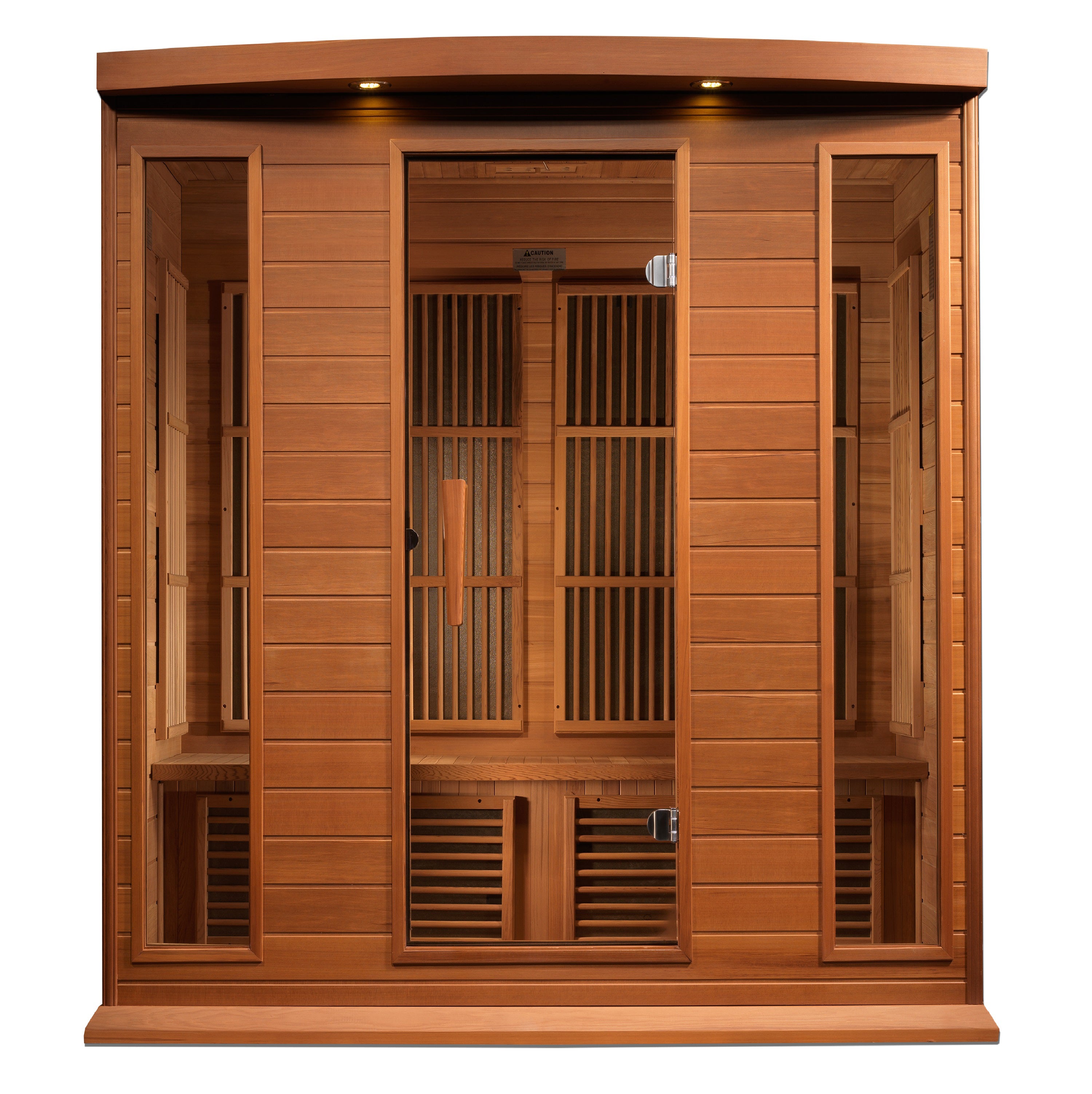 Spacious 4-person sauna with low EMF levels for a safe experience