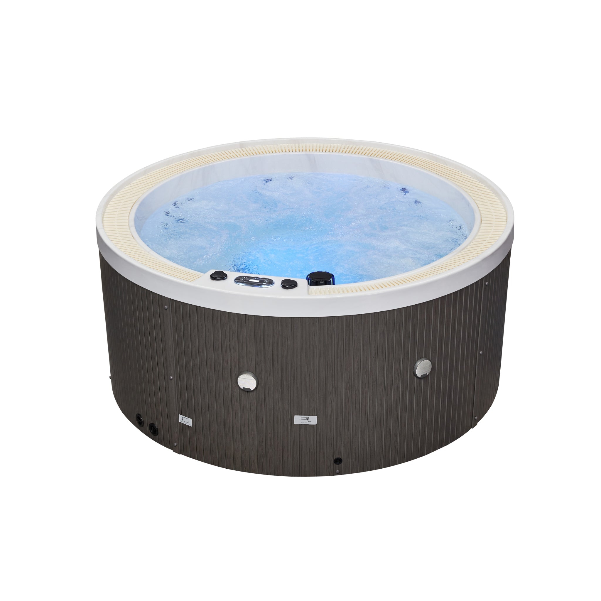 Oscar 6 Person Round Hot Tub Spa with 52 Jets & Bluetooth WS-007, ideal for luxurious relaxation and entertainment in your backyard oasis