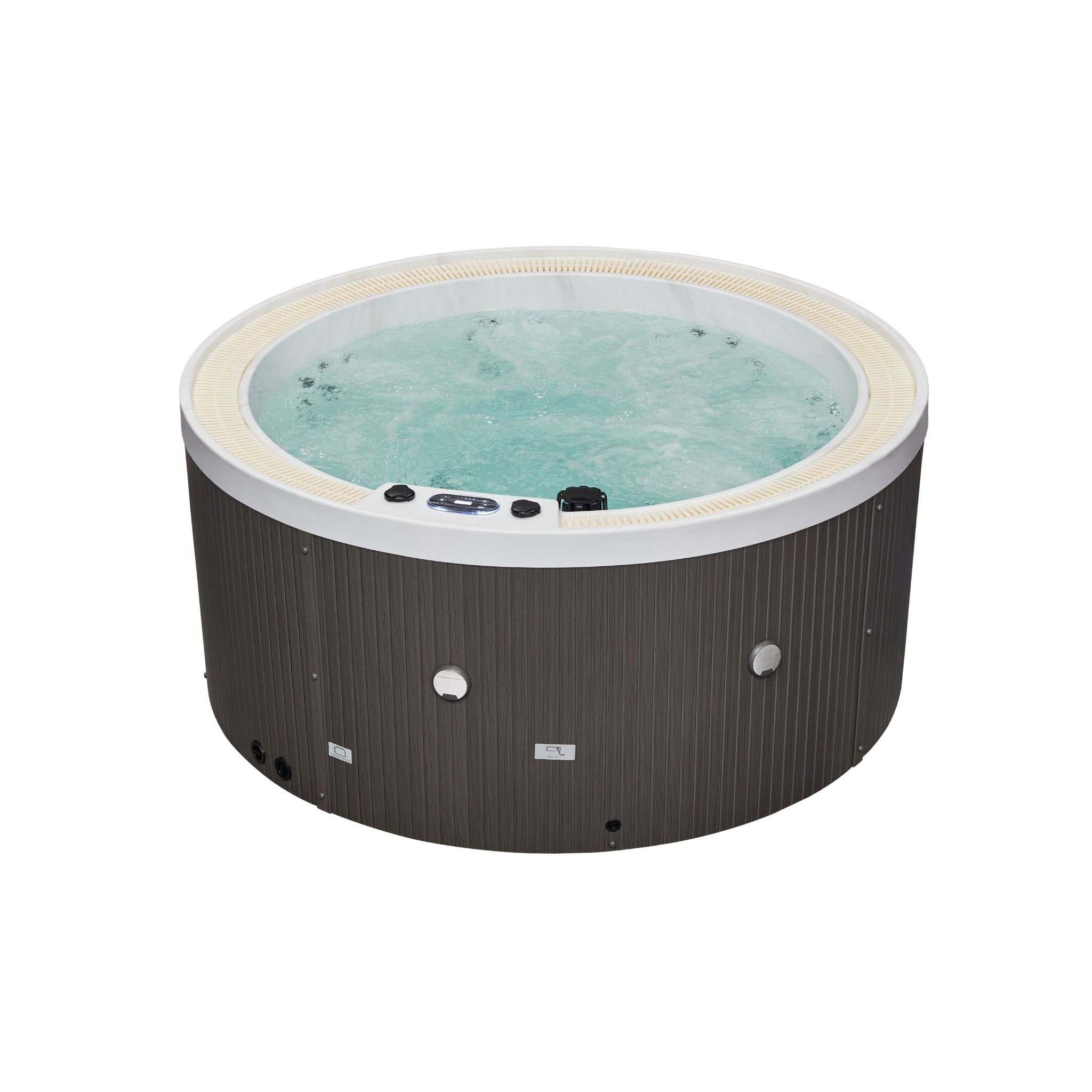 Oscar 6-Person 52 Jet Round Hot Tub with Cloud Gray Interior and Bluetooth