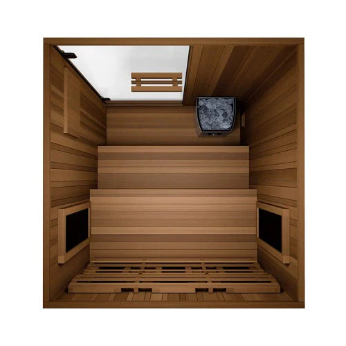 Finnmark 2 Person FD-4 Trinity™ Infrared & Steam Sauna Combo (Hybrid Sauna) relaxing steam sauna experience with adjustable steam settings