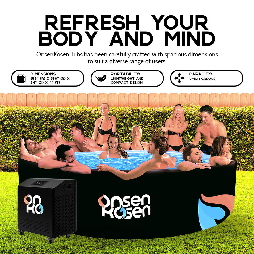 OnsenKosen Yunokawa 8 to 12 Person Group Therapy Tub