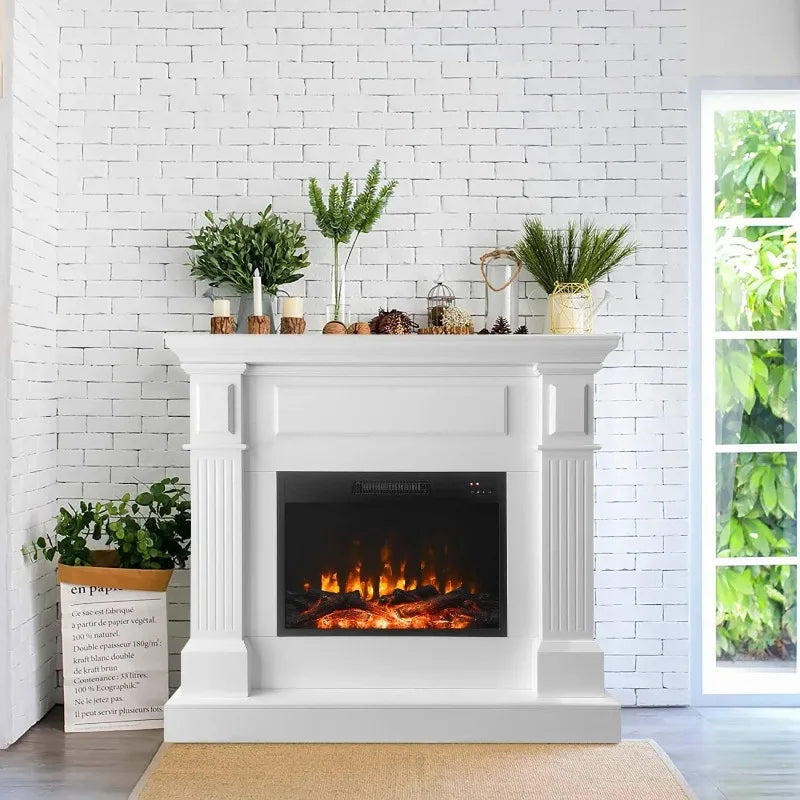 Electric Fireplace with Mantel, Tall FirePlace - 43 Inches