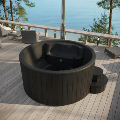SaunaLife Model S4B Wood-Fired Hot Tub 6 Person