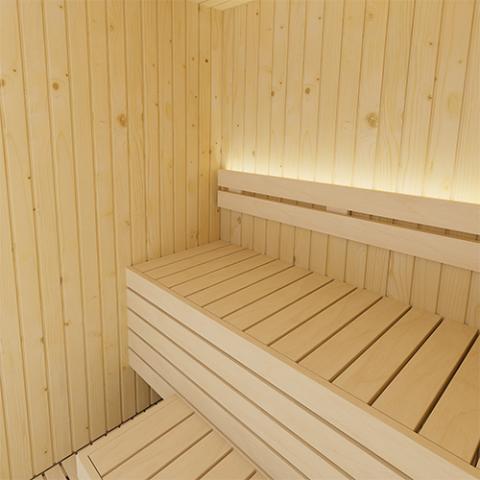 SaunaLife Model X2 XPERIENCE Series Indoor Sauna DIY Kit with LED Light System, perfect for relaxation and home spa experience