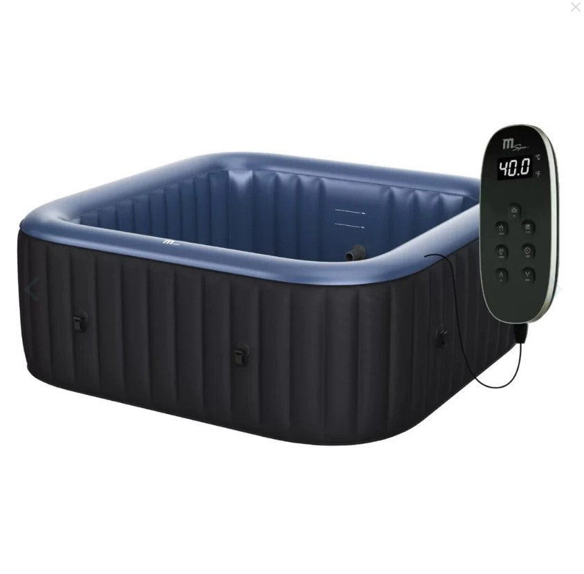 Relaxing in the Mspa Comfort Series - Tekapo Luxury 2-6 Person Portable Backyard/Outdoor Hot Tub Spa with UVC Sanitizer & Anti-Icing System