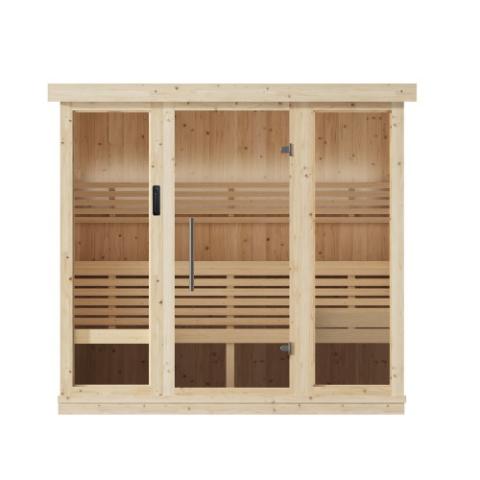 Spacious and luxurious X7 Indoor Home Sauna from SaunaLife for 4-6 people, part of the XPERIENCE Series