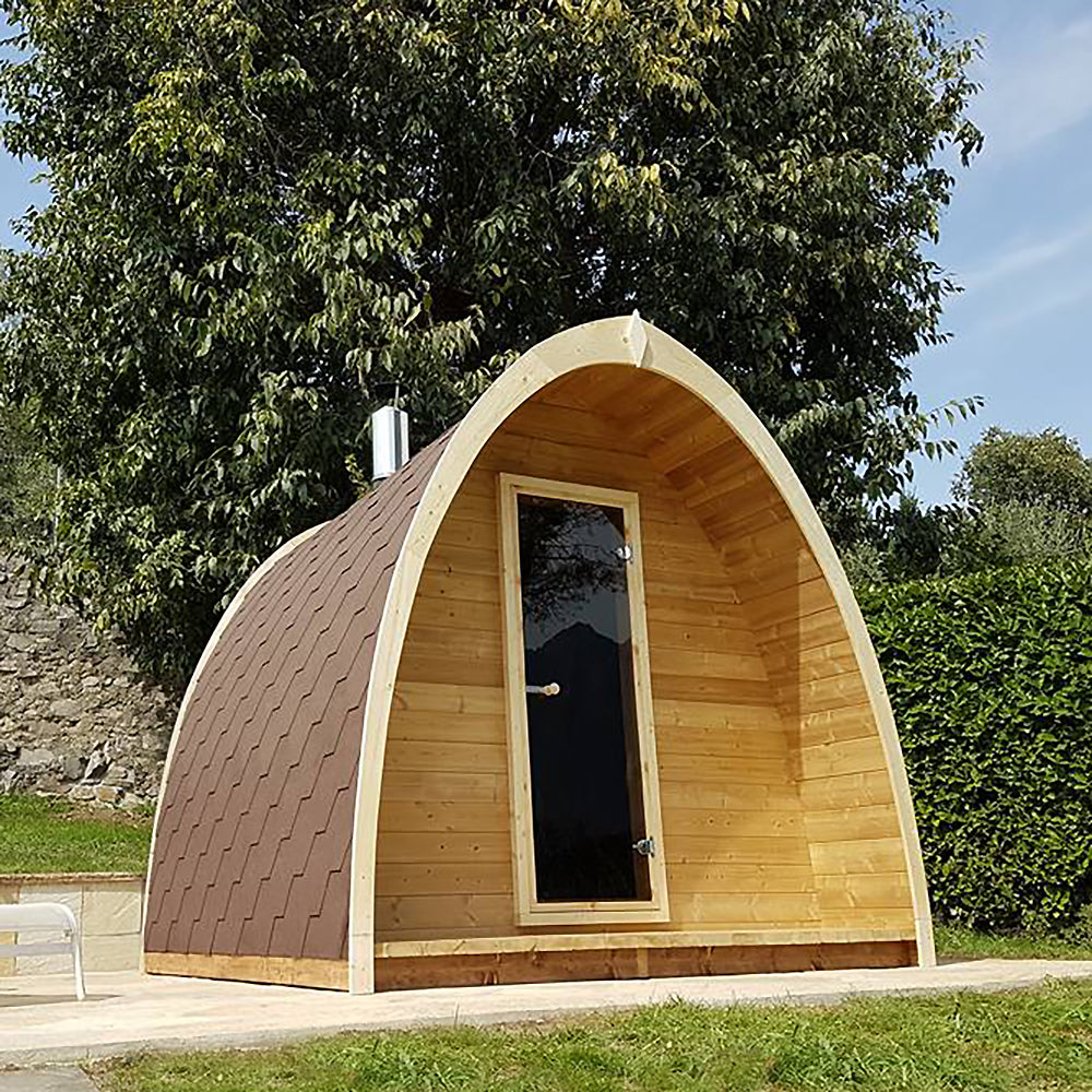 Eco-friendly and energy-efficient outdoor sauna for home use