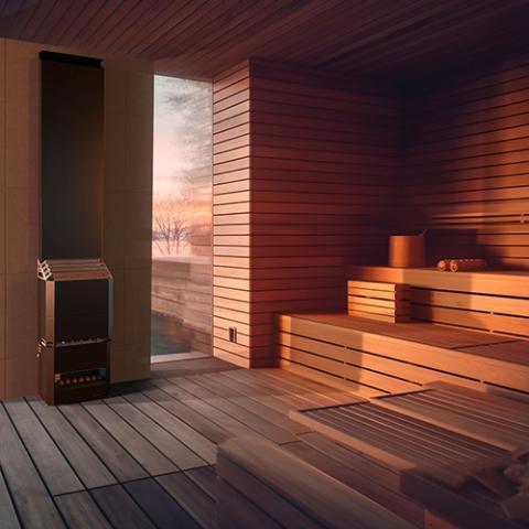 High-quality Saunum AIR 10 WiFi Sauna Heater Package with smart technology and easy installation