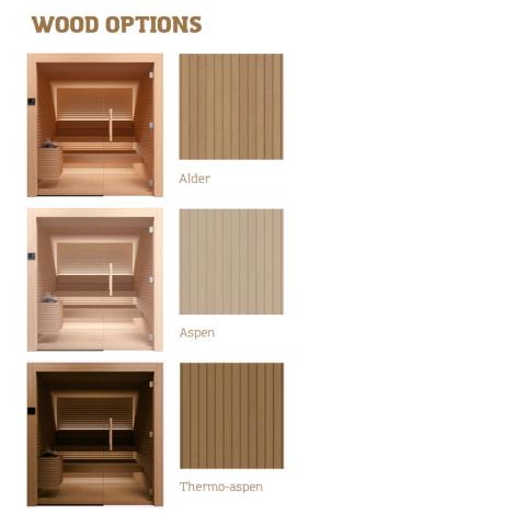 Auroom Nativa Cabin Sauna Kit wood type