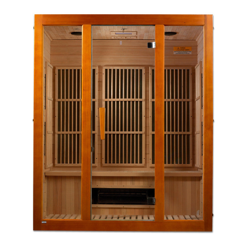 Maxxus Sauna 3-Person Corner Low EMF (Under 8MG) FAR Infrared Sauna (Canadian Hemlock)