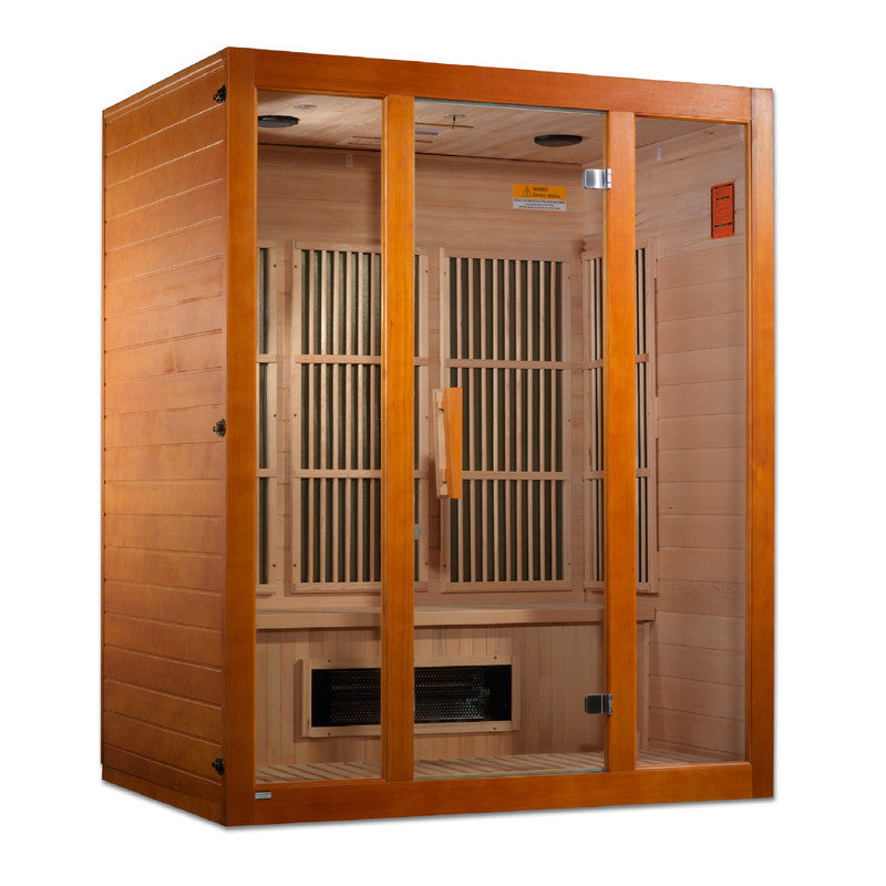 Maxxus Sauna 3-Person Corner Low EMF (Under 8MG) FAR Infrared Sauna (Canadian Hemlock)