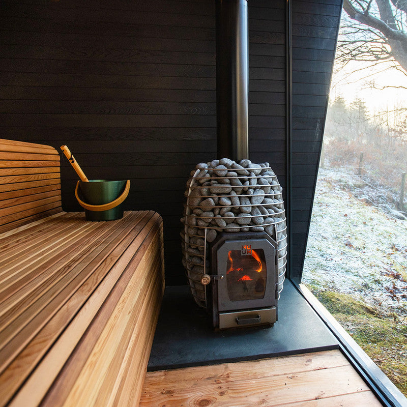 HUUM HIVE Wood Series 17.0kW Wood-Fired Sauna Stove w/ Firebox Extension